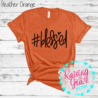#Blessed Graphic T-Shirt | Faith Based Graphic Tee | Christian Inspirational Shirt | Boutique Faith Tee | Simple Christian Shirt
