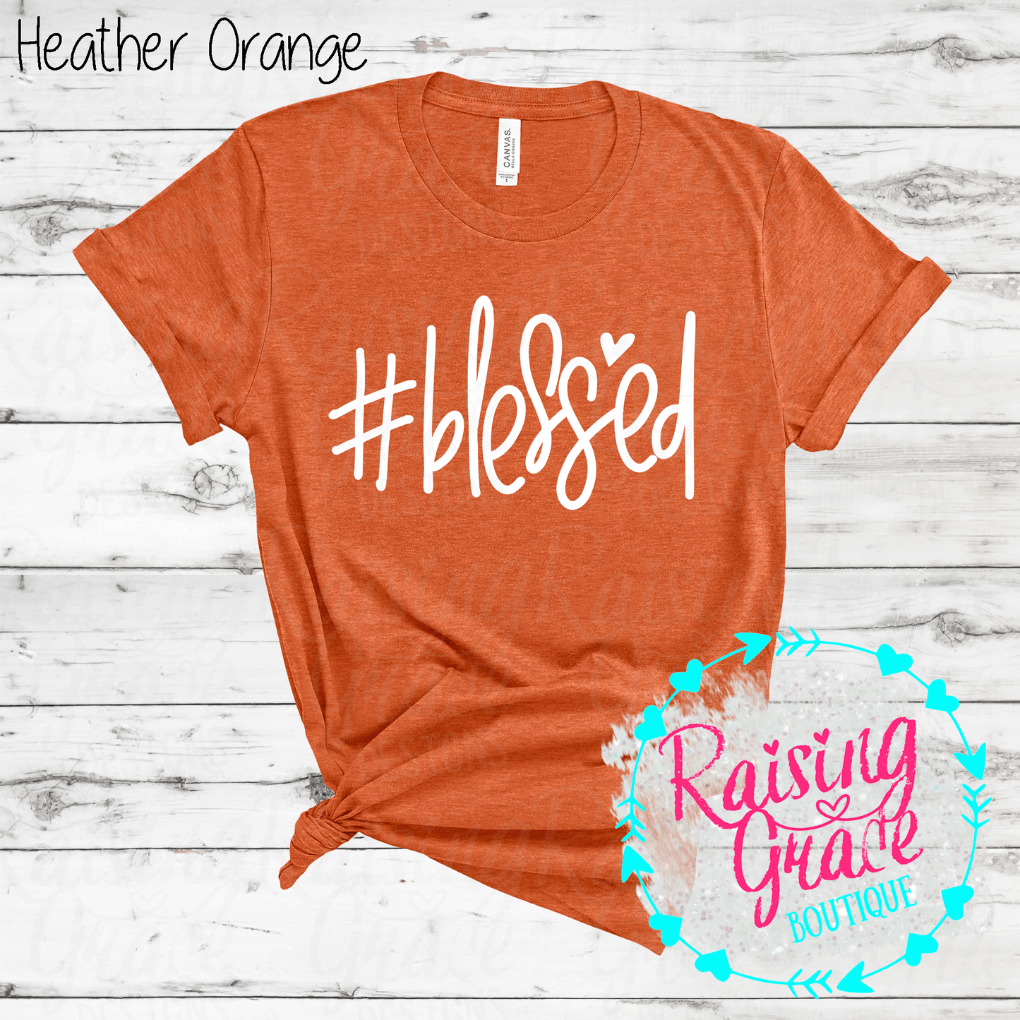 #Blessed - T-Shirt - (Orange and Browns)