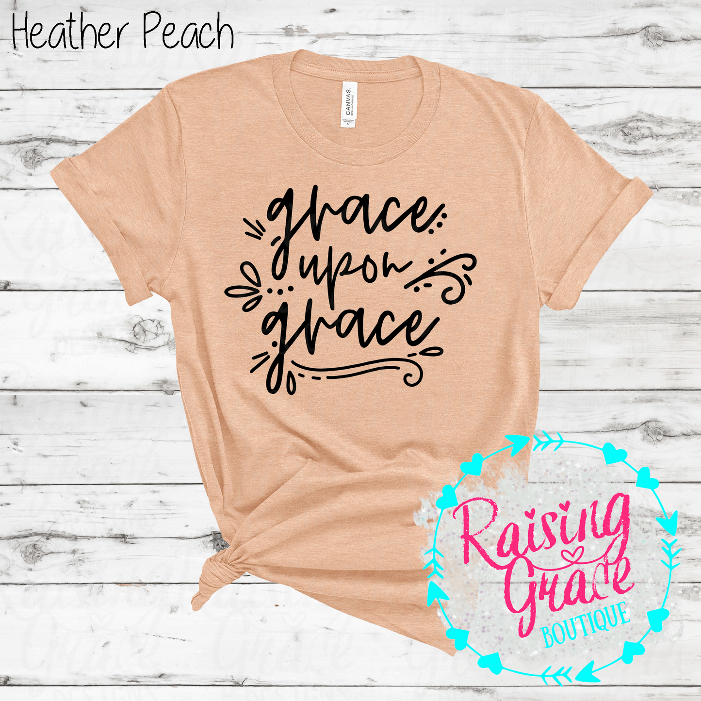 Grace Upon Grace - T-Shirt - (Orange and Browns)