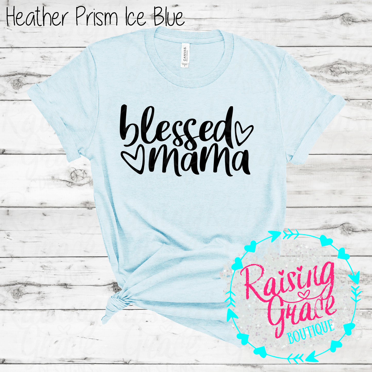 Blessed Mama - T-Shirt - (Shades of Blue)