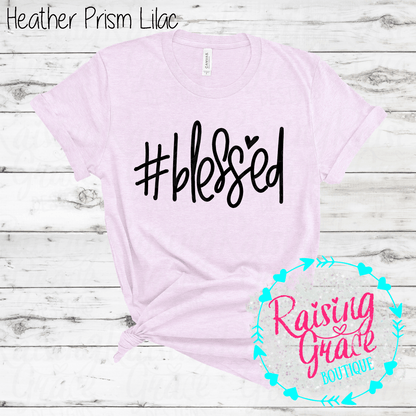 #Blessed Graphic T-Shirt | Faith Based Graphic Tee | Christian Inspirational Shirt | Boutique Faith Tee | Simple Christian Shirt
