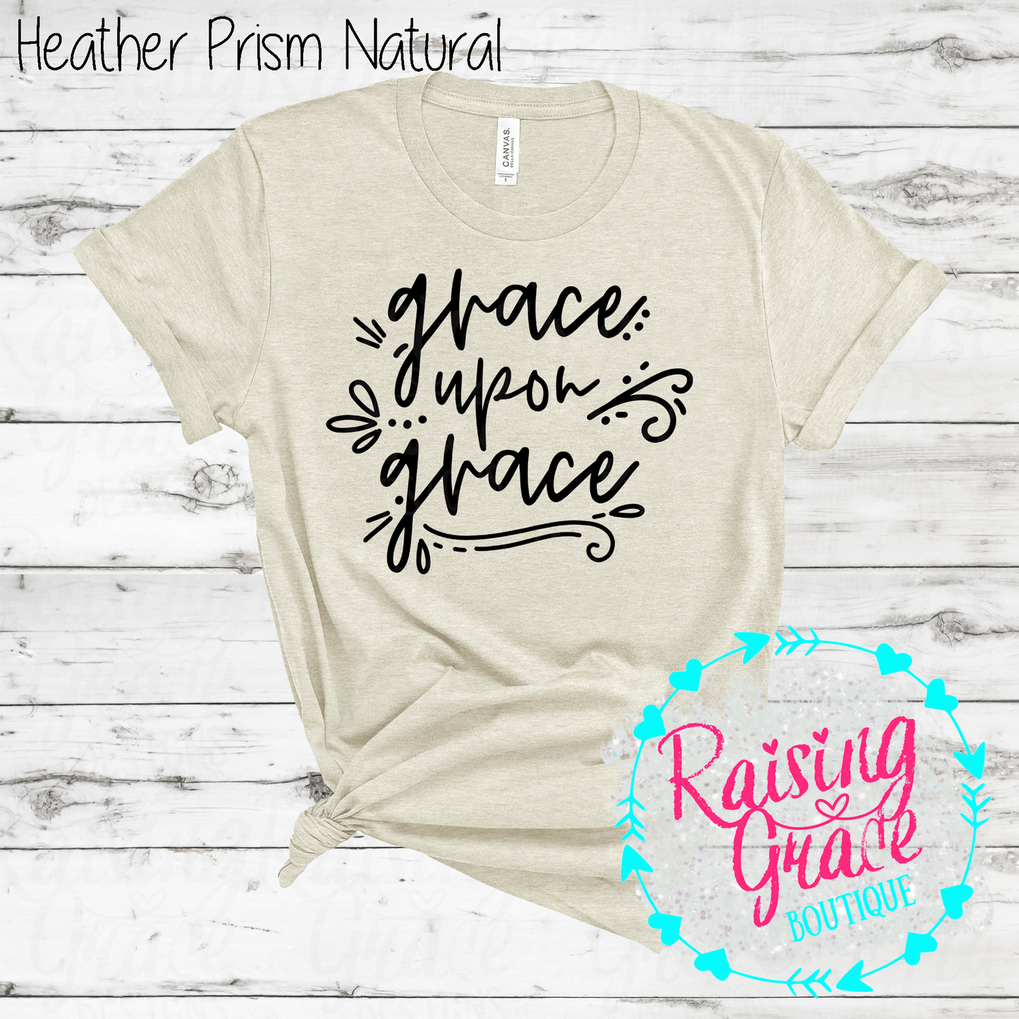 Grace Upon Grace - T-Shirt - (Whites, Blacks, and Shades of Grey)