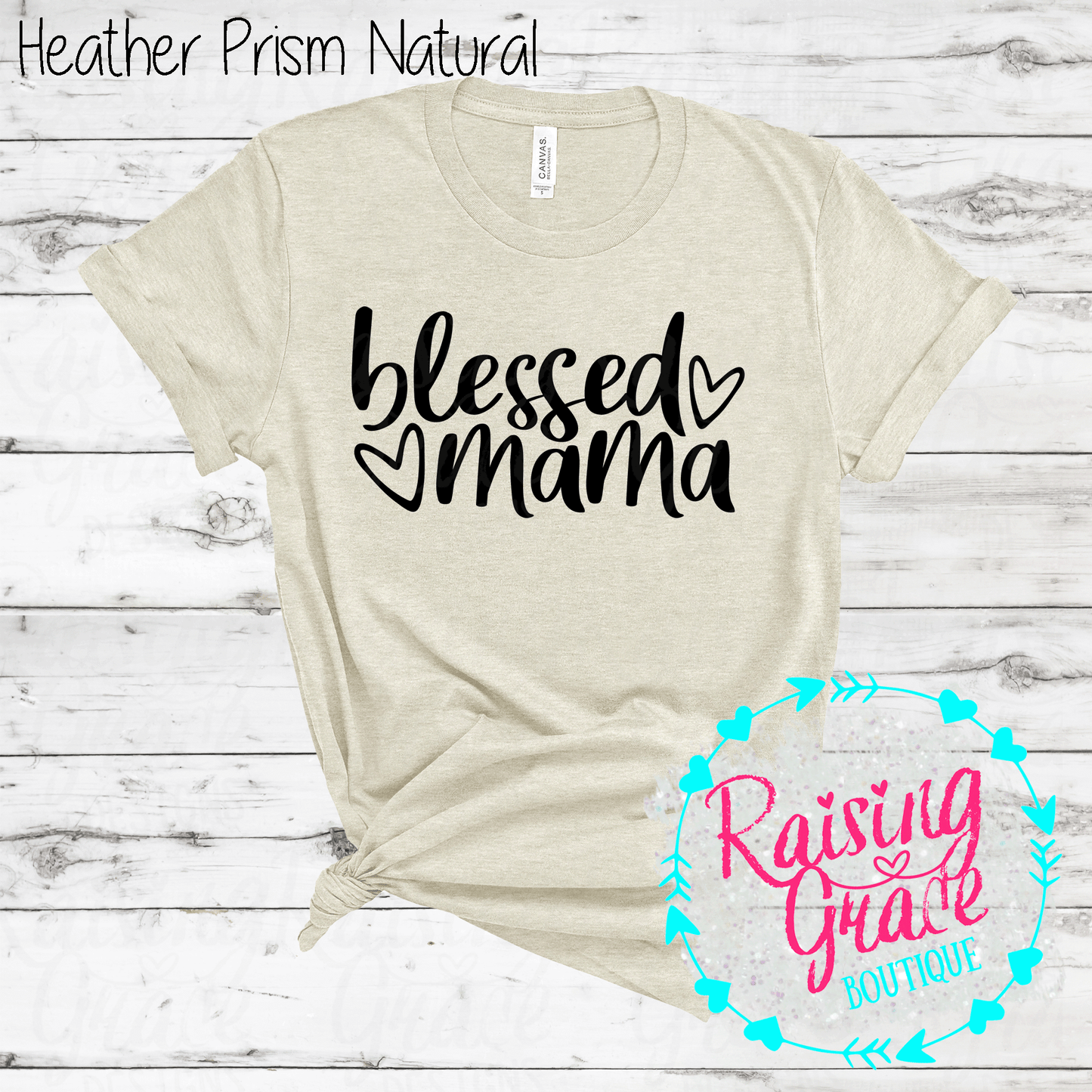 Blessed Mama T-Shirt - (Whites, Blacks, and Shades of Grey)