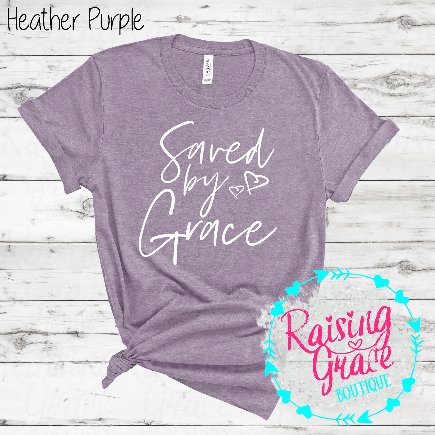 Saved By Grace - T-Shirt - (Shades of Pink and Purple)