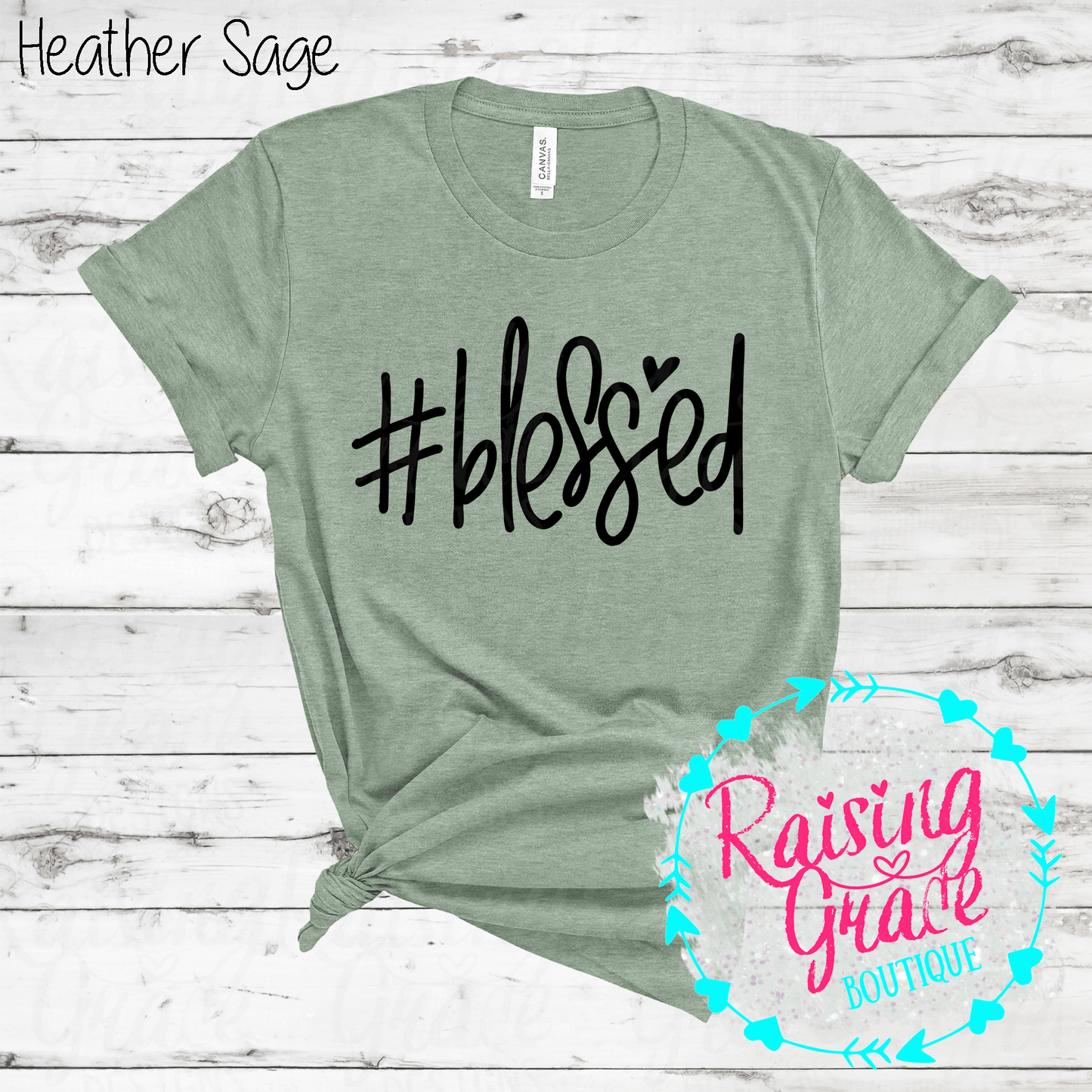 #Blessed - T-Shirt - (Shades of Green)