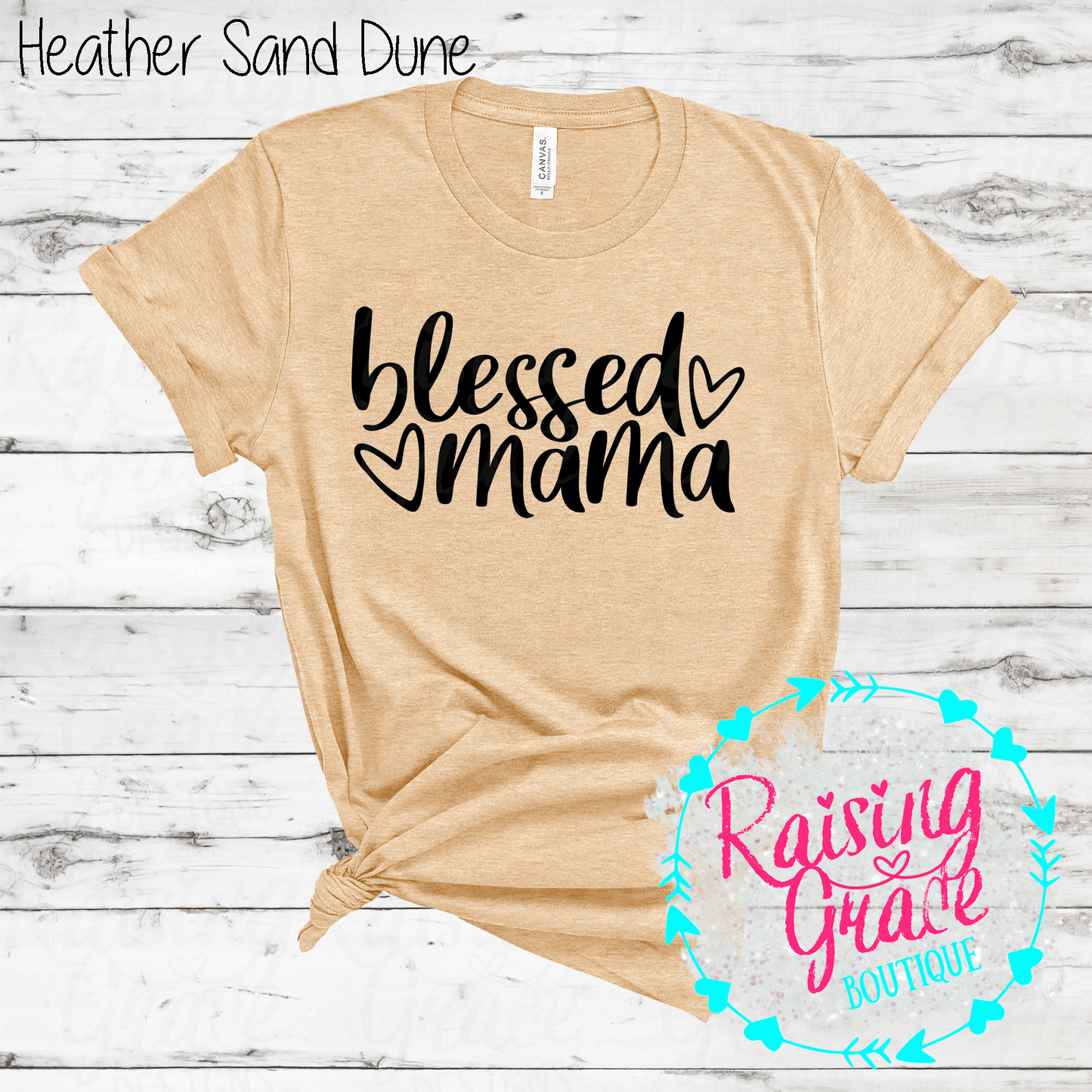 Blessed Mama T-Shirt - (Orange and Browns)