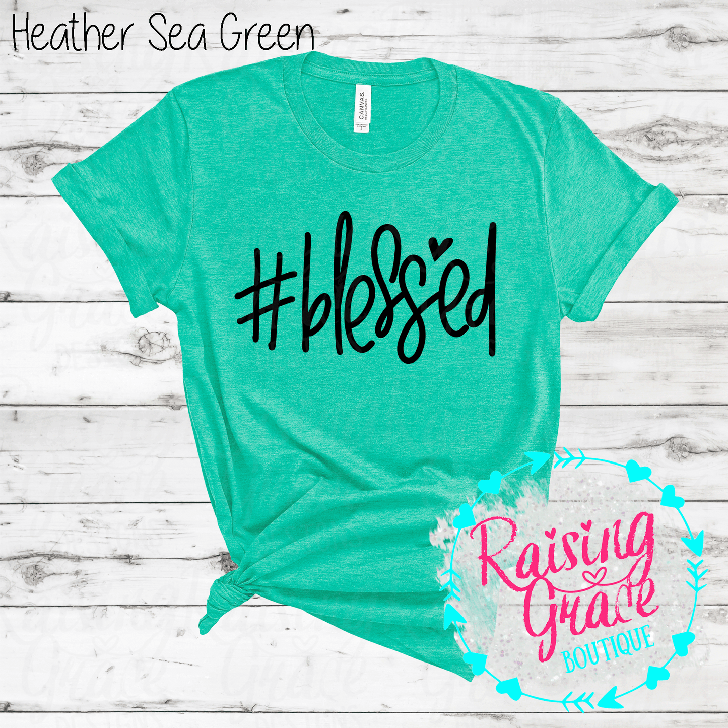 #Blessed - T-Shirt - (Shades of Green)