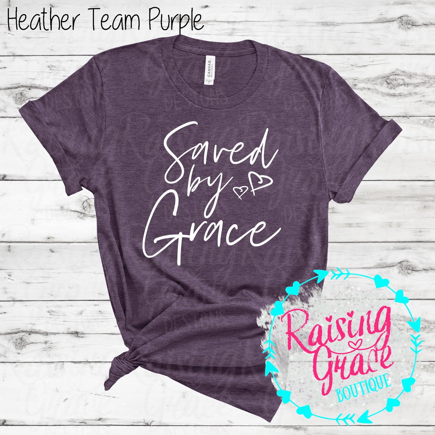 Saved By Grace - T-Shirt - (Shades of Pink and Purple)