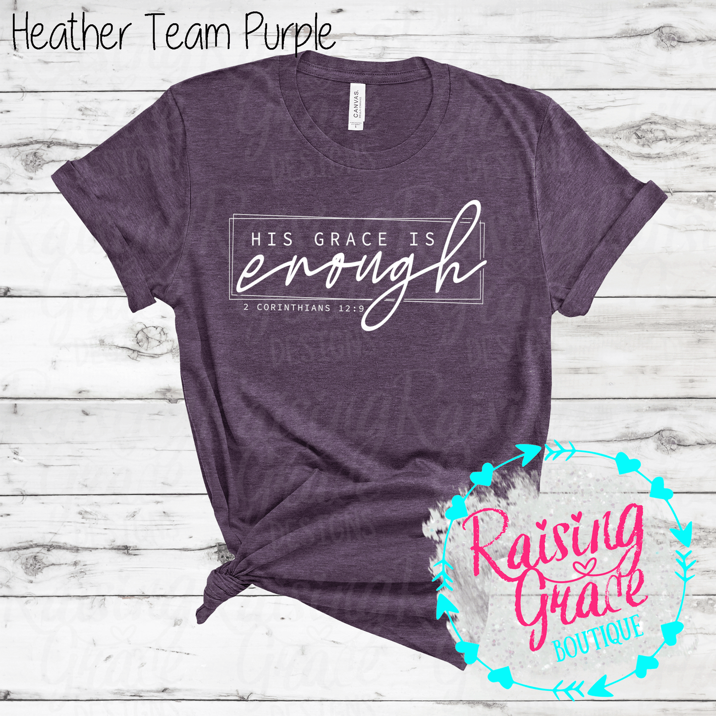 His Grace is Enough T-Shirt - (Shades of Pink and Purple)