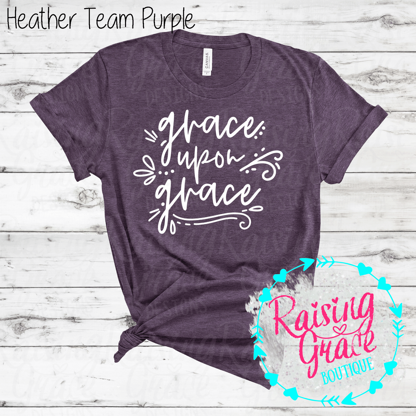 Grace Upon Grace -  T-Shirt - (Shades of Pink and Purple)