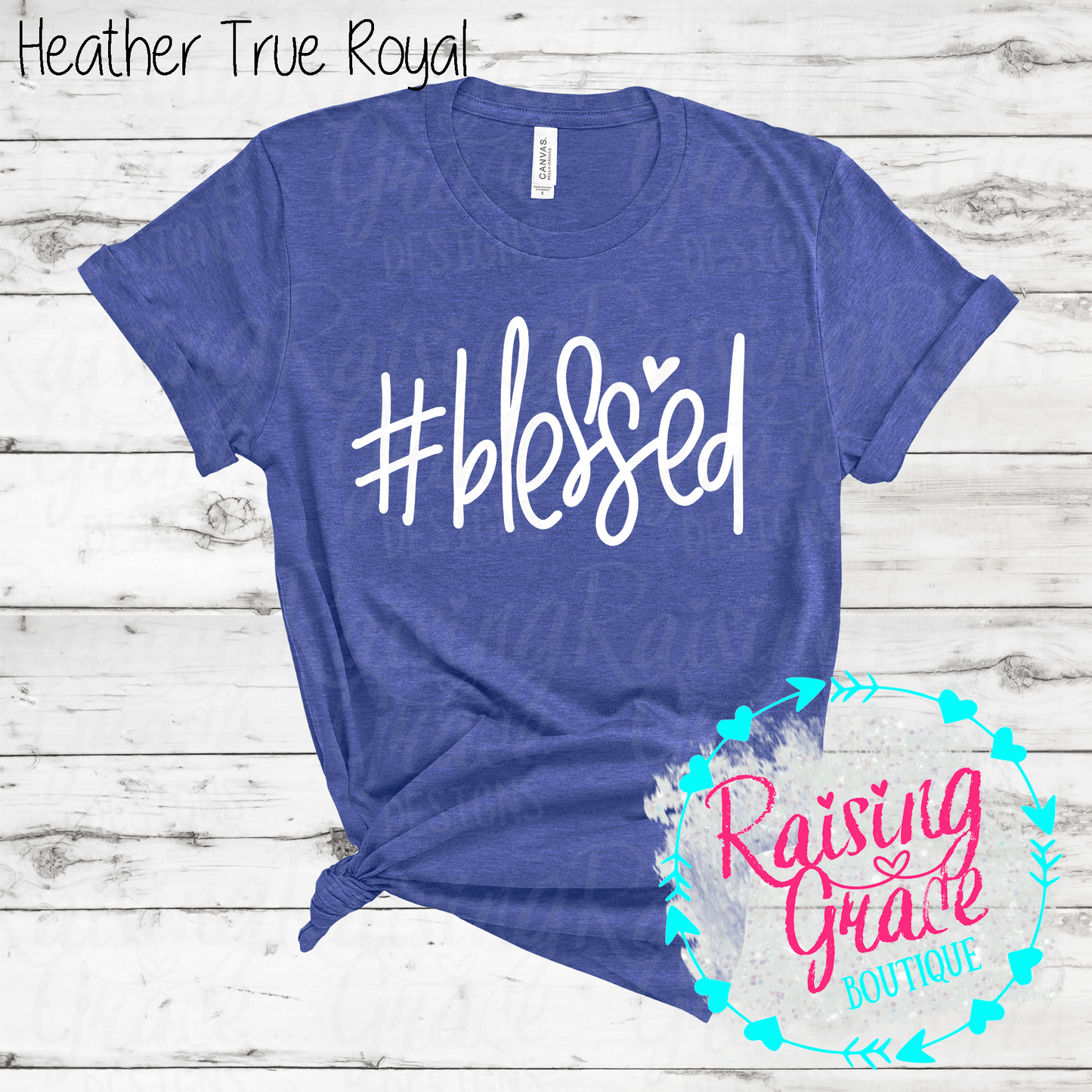 #Blessed - T-Shirt - (Shades of Blue)