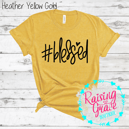 #Blessed Graphic T-Shirt | Faith Based Graphic Tee | Christian Inspirational Shirt | Boutique Faith Tee | Simple Christian Shirt