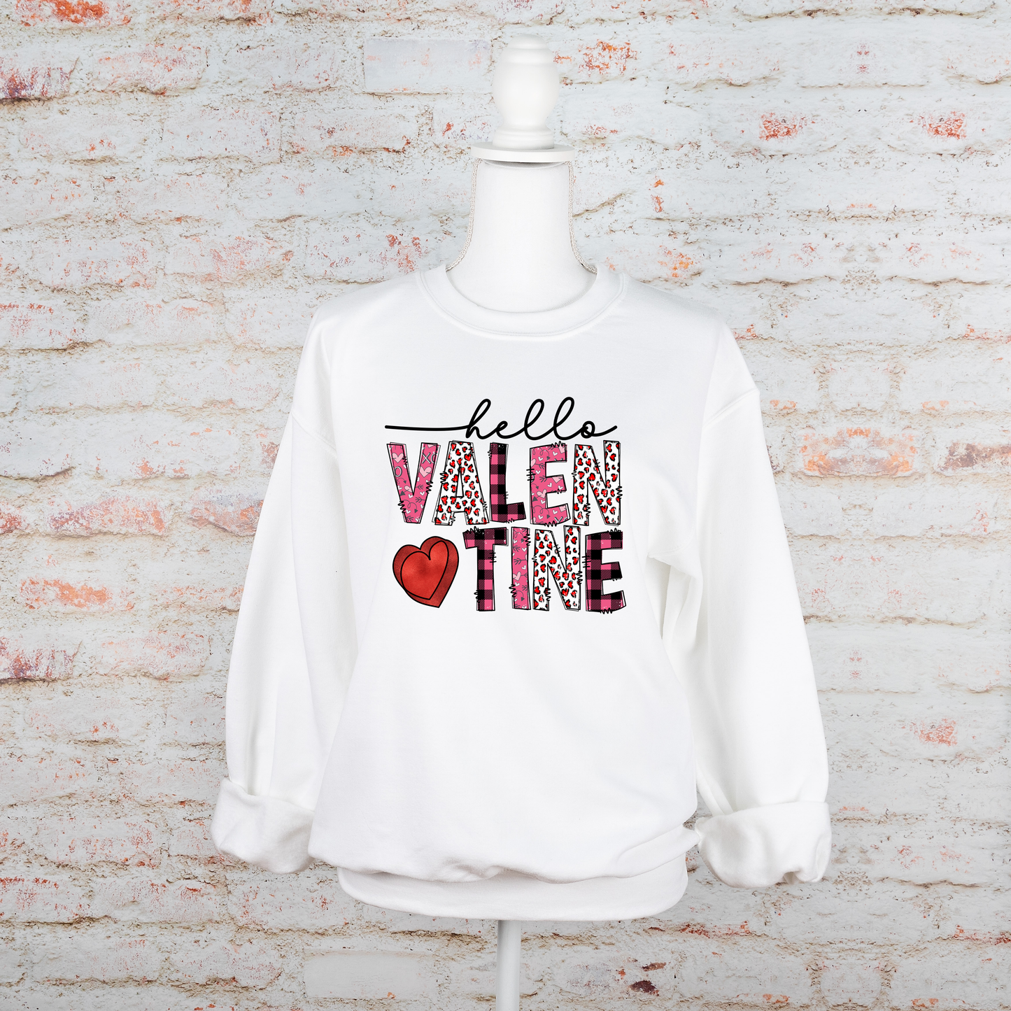 Hello Valentine - Sweatshirt - Adult