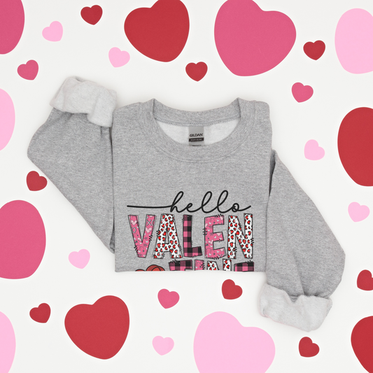 Hello Valentine - Sweatshirt - Adult