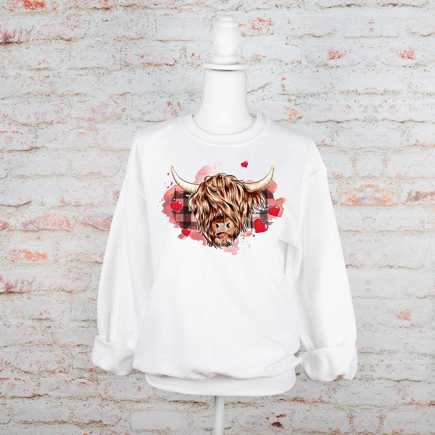 Highland Cow Valentines - Sweatshirt - Adult