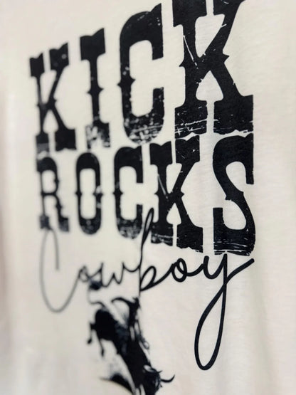 Kick Rocks Cowboy - Adult T-Shirt - Sublimated T-Shirt