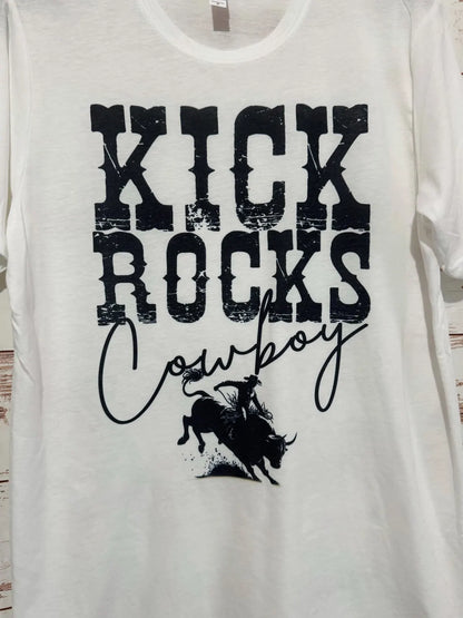Kick Rocks Cowboy - Adult T-Shirt - Sublimated T-Shirt