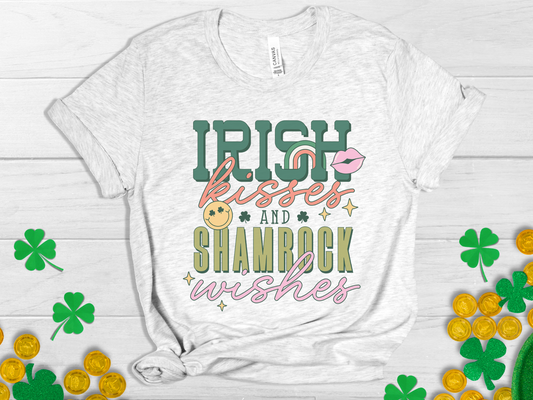 Irish Kisses and Shamrock Wishes - Unisex Jersey Short Sleeve Tee - T-Shirt