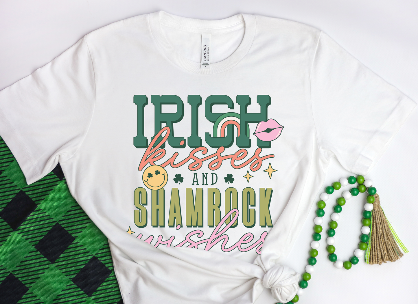 Irish Kisses and Shamrock Wishes - Unisex Jersey Short Sleeve Tee - T-Shirt