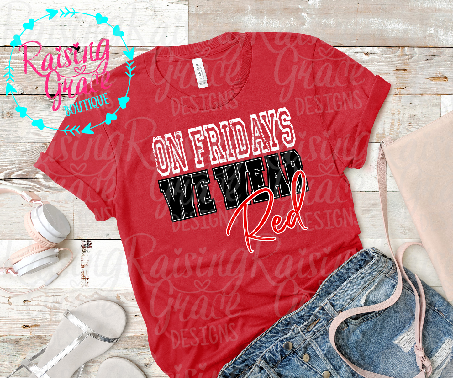 On Fridays We Wear Red - T-Shirt - Adult