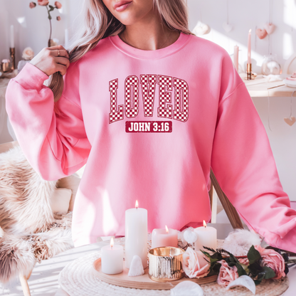 John 3:16 Valentine’s Sweatshirt | Adult Love Message Sweatshirt