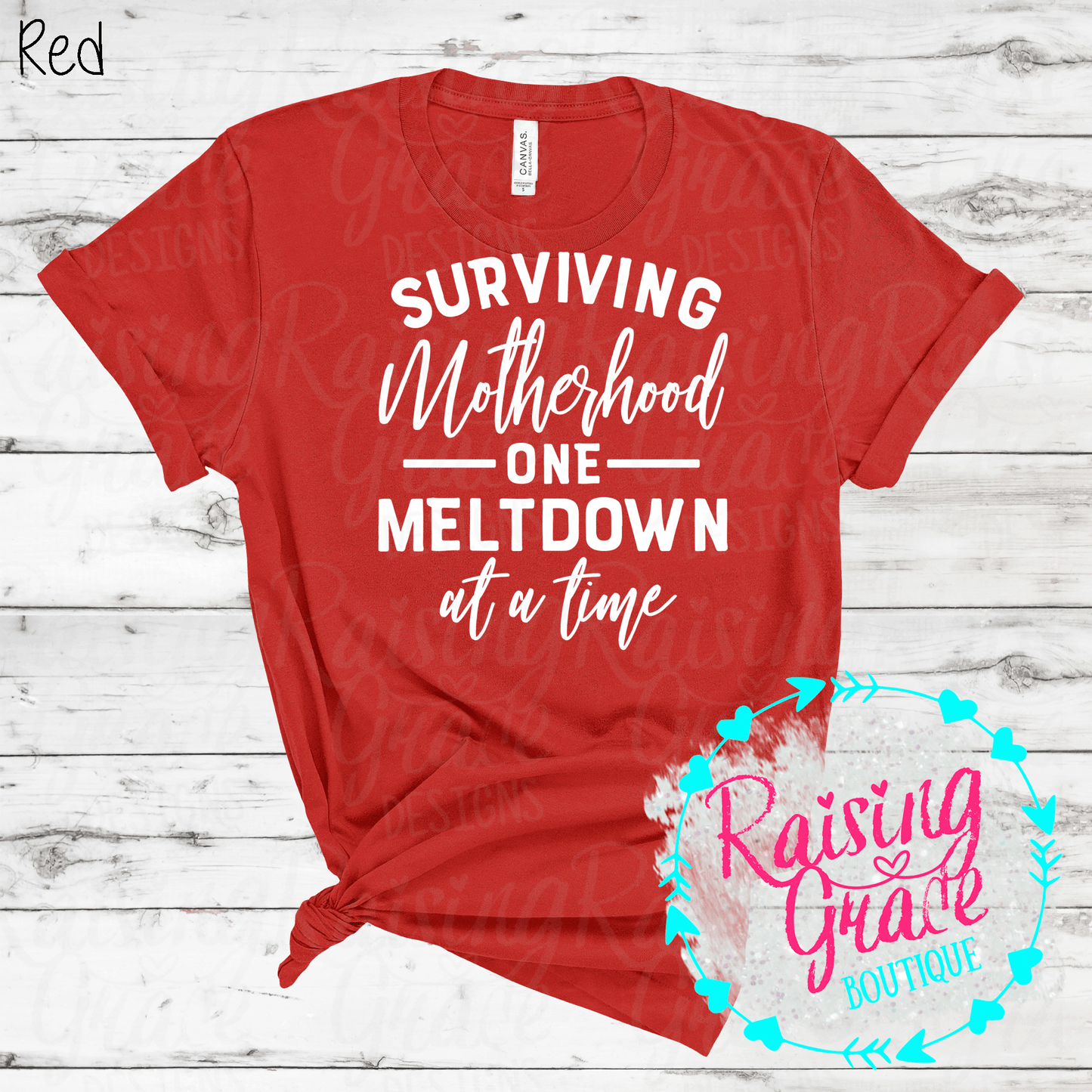 Surviving Motherhood One Meltdown at a Time - T-Shirt - Adult