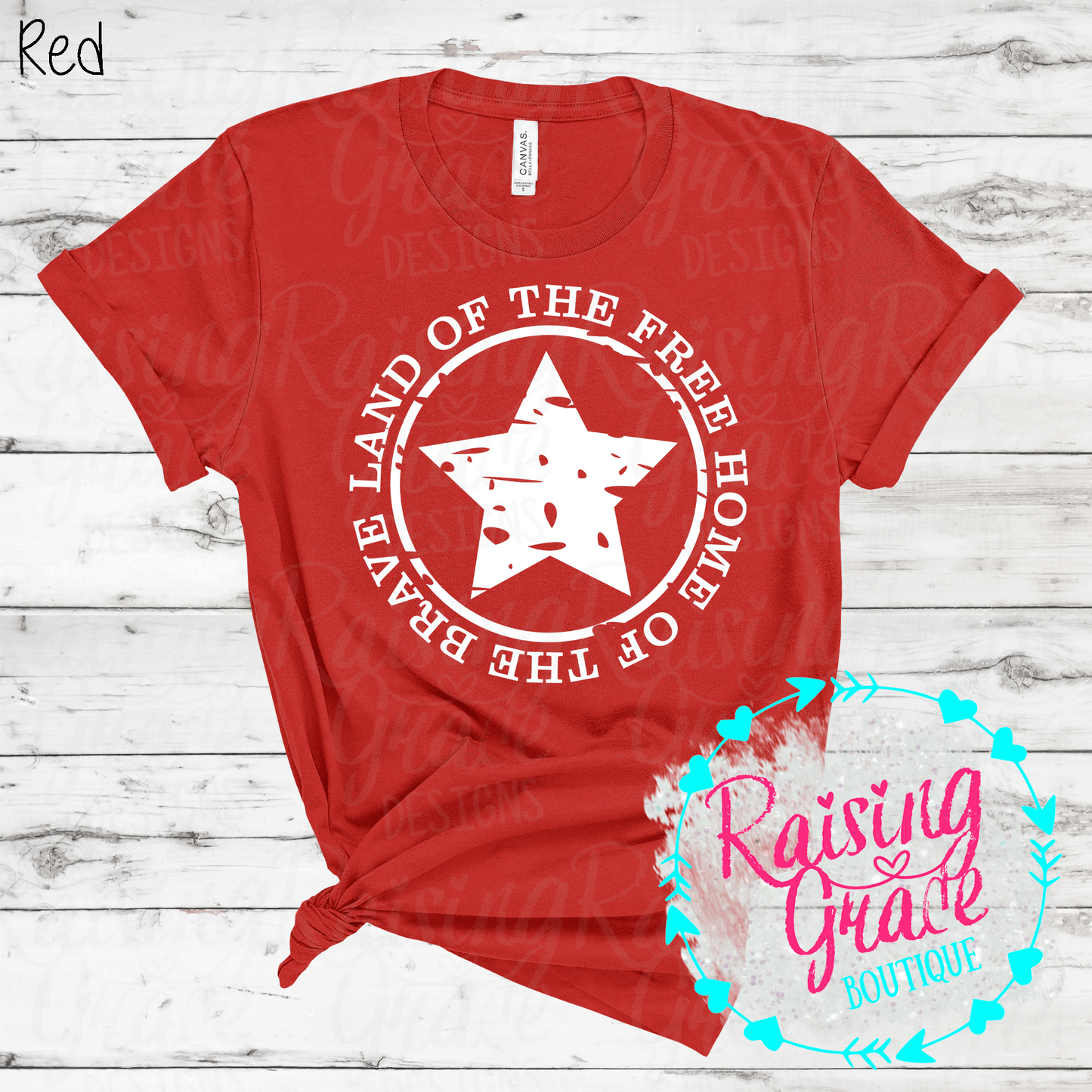 Land of the Free Home of the Brave - T-Shirt - Adult