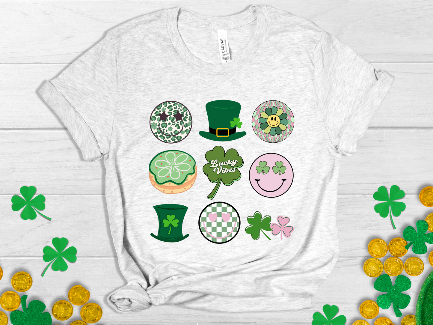 Retro St. Patrick's Day Icons - Unisex Jersey Short Sleeve Tee - Adult T-Shirt