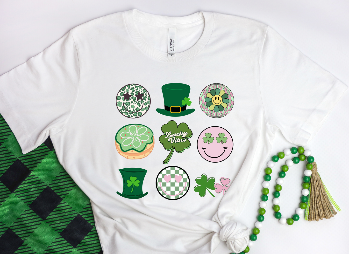 Retro St. Patrick's Day Icons - Unisex Jersey Short Sleeve Tee - Adult T-Shirt