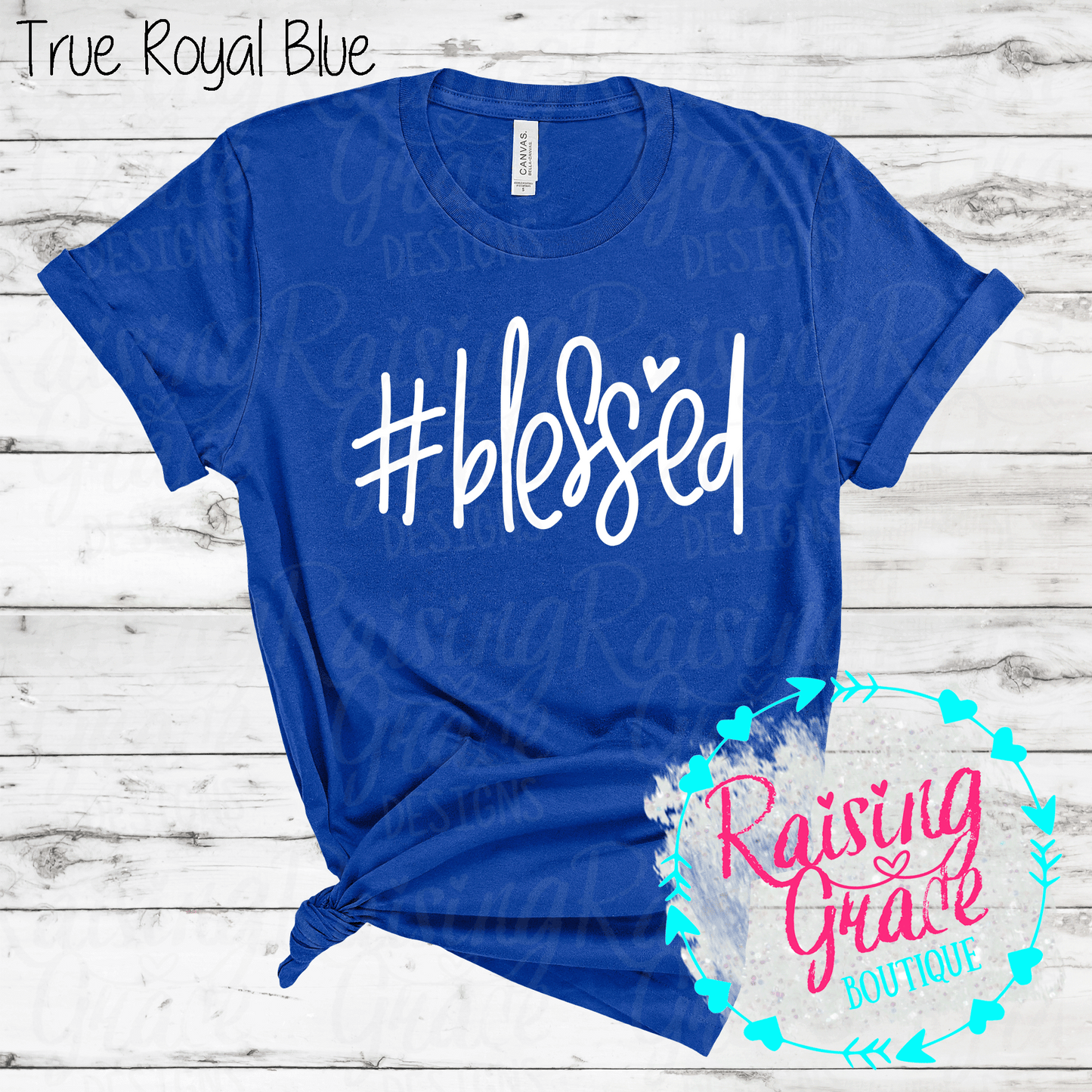 #Blessed - T-Shirt - (Shades of Blue)