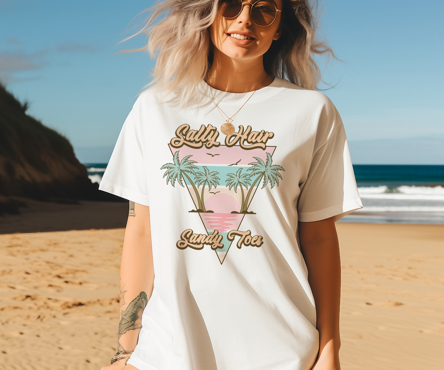 Salty Hair Sandy Toes - T-Shirt