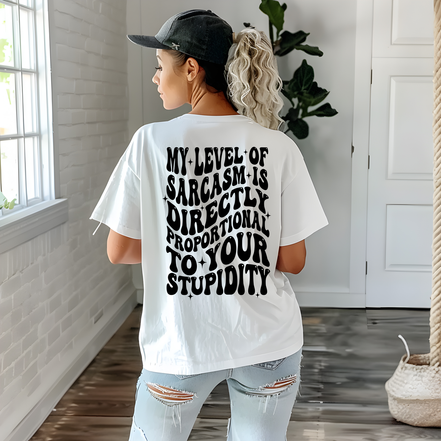 My Level of Sarcasm is Directly Proportional to Your Stupidity - T-Shirt - Adult