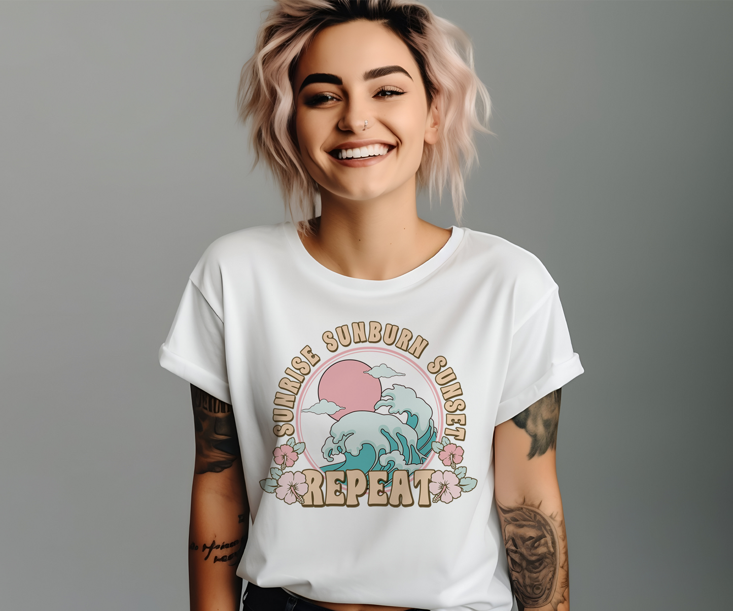 Sunrise Sunburn Sunset Repeat - T-Shirt