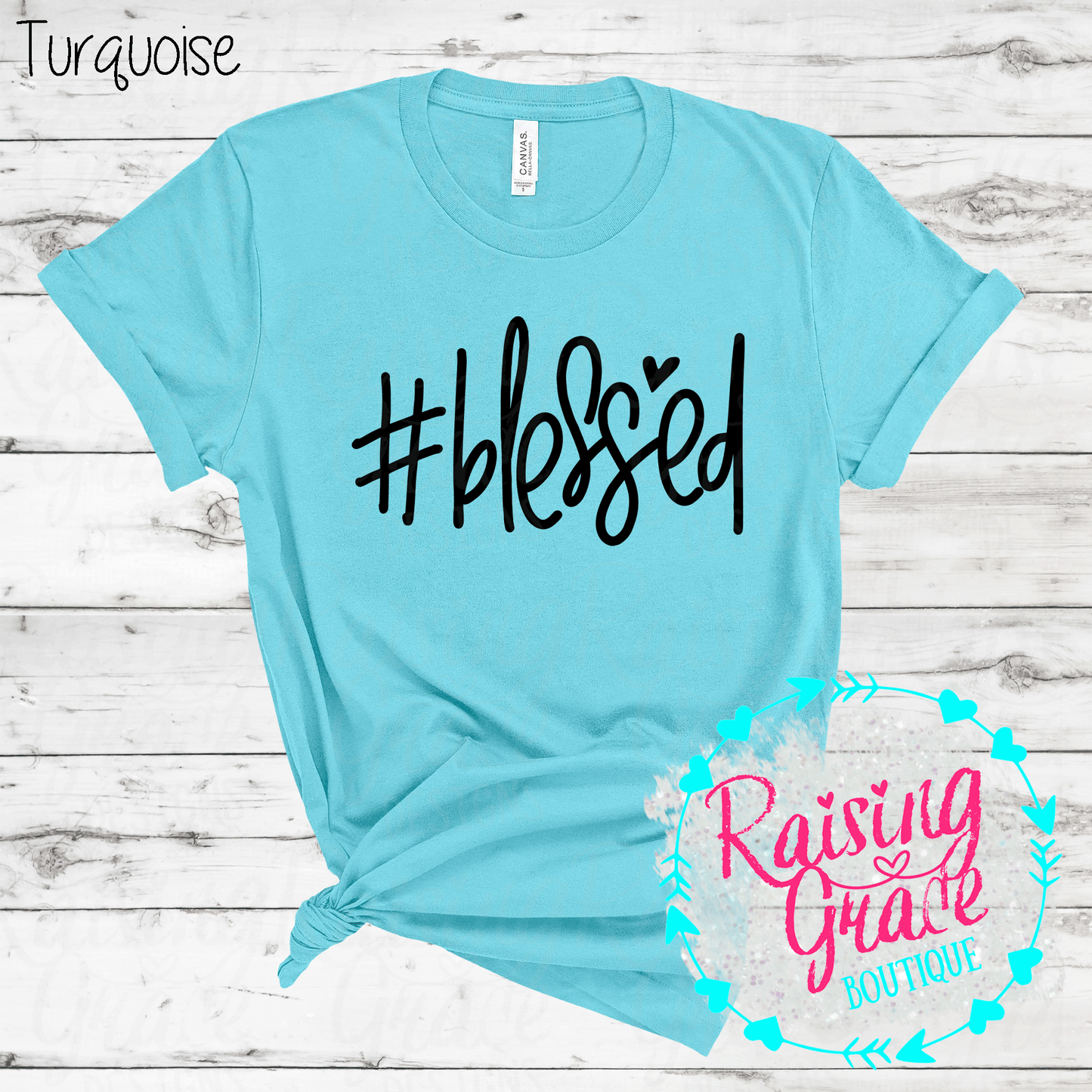 #Blessed - T-Shirt - (Shades of Blue)