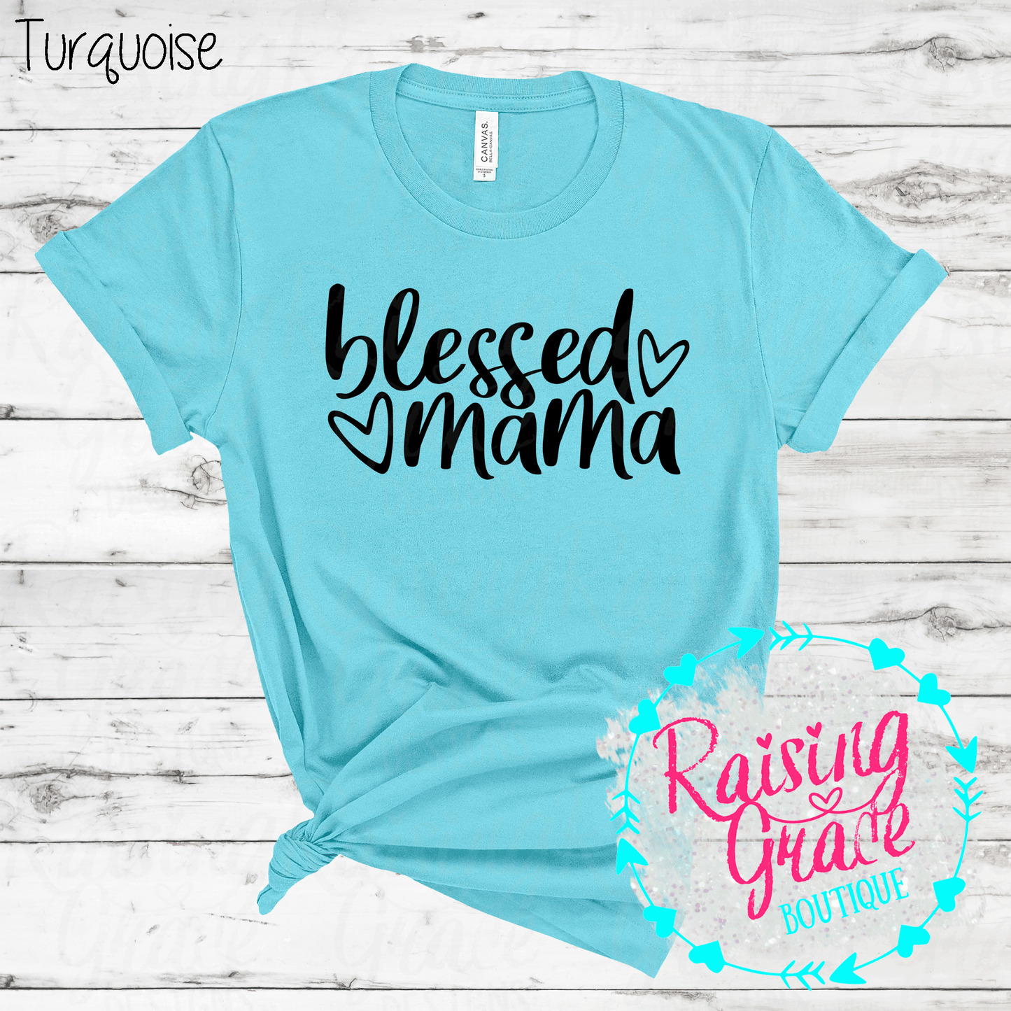 Blessed Mama - T-Shirt - (Shades of Blue)