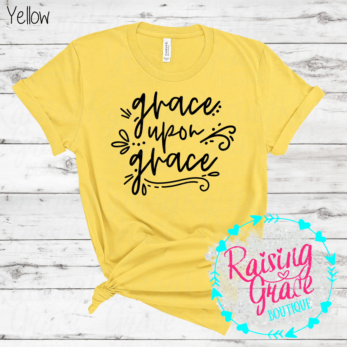 Grace Upon Grace - T-Shirt - (Shades of Yellow)