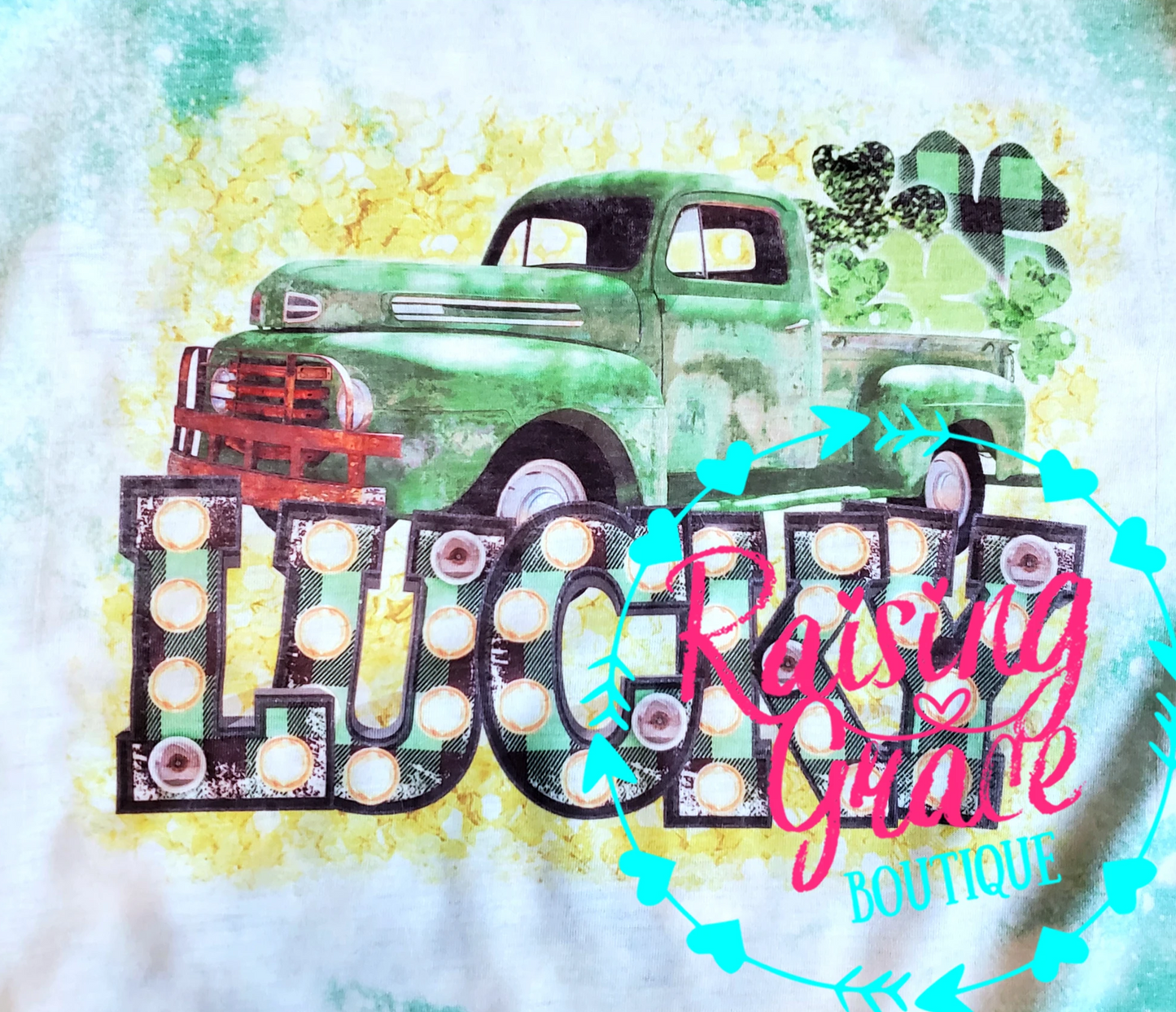 LUCKY Vintage Truck Bleached T-Shirt