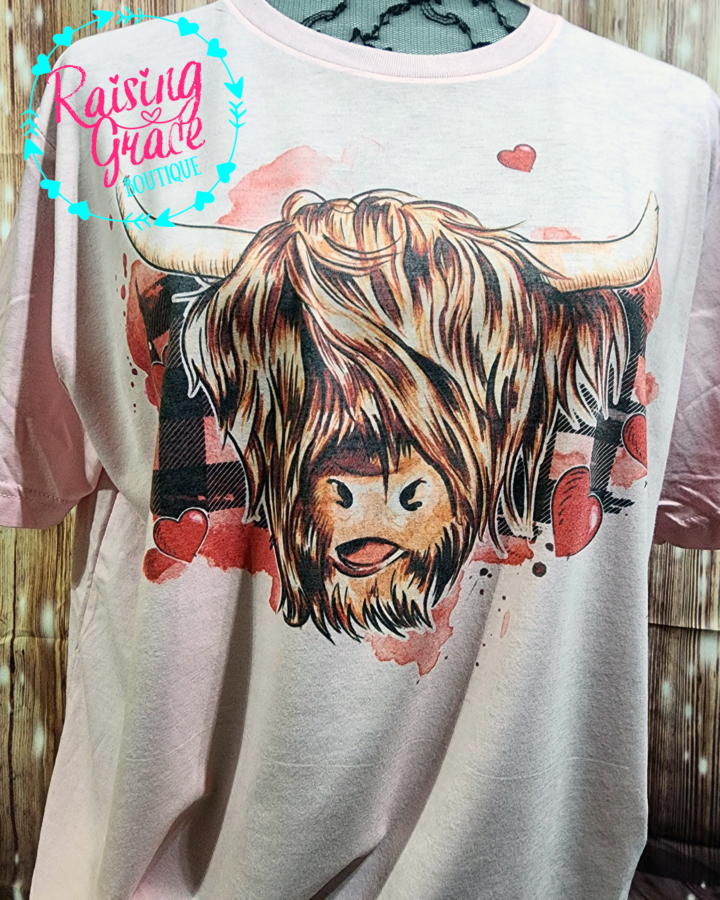 Valentines Heifer - Light Pink - Adult T-Shirt