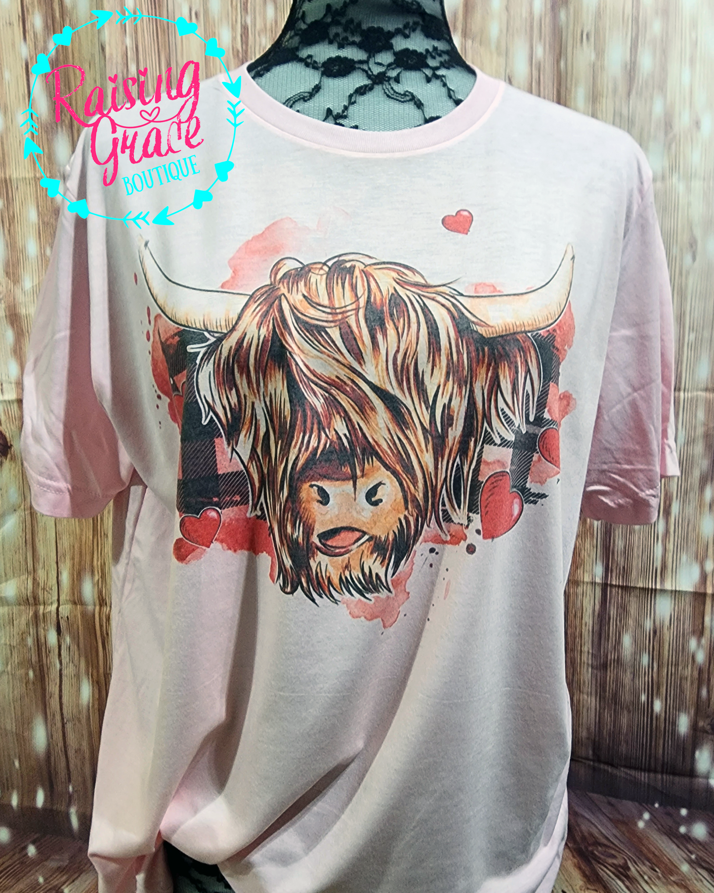 Valentines Heifer - Light Pink - Adult T-Shirt