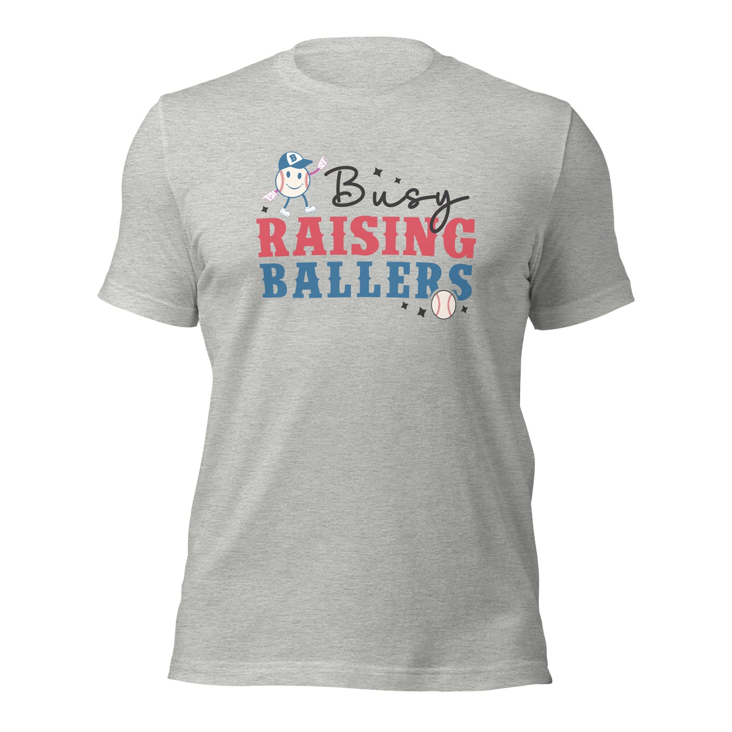 Busy Raising Ballers - Adult T-Shirt