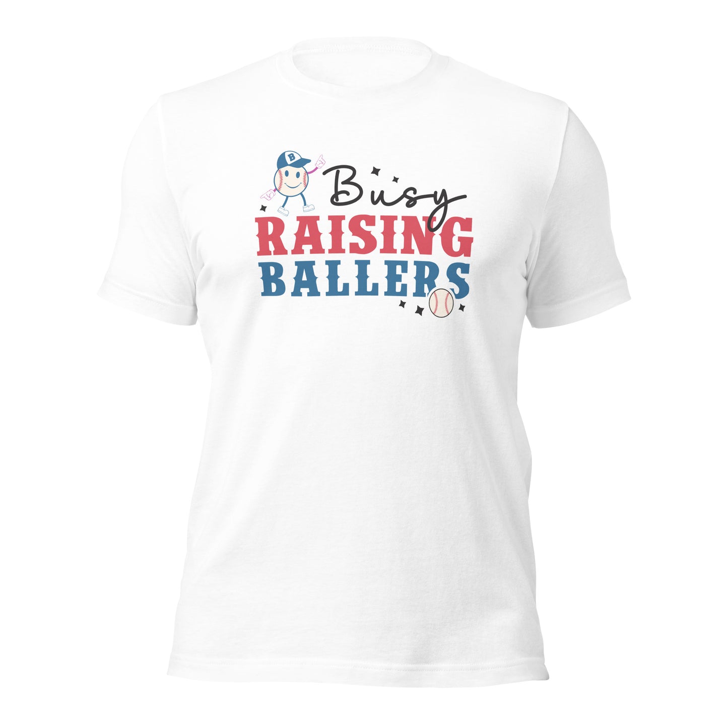 Busy Raising Ballers - Adult T-Shirt