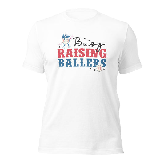 Busy Raising Ballers - Adult T-Shirt