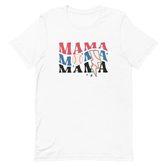 Mama - Baseball and Lightning Bolt - Adult - T-Shirt